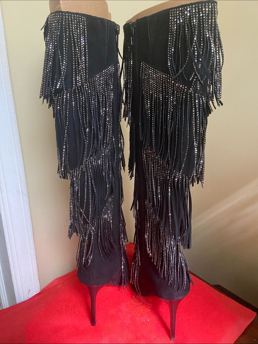 INC International Concept Black Knee High Heels.